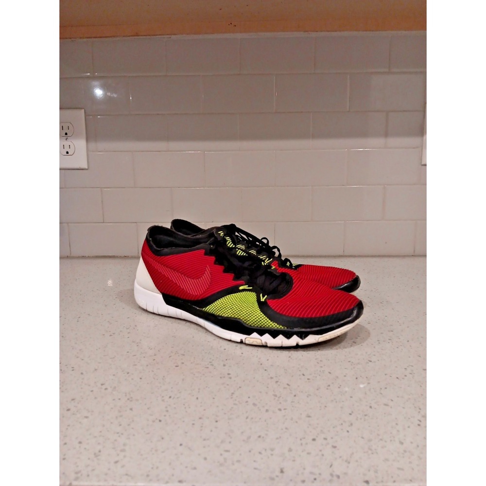 Nike Free Trainer 3.0 v4 Shoes Mens Sz 12 Red White Athletic Trainers Sneakers